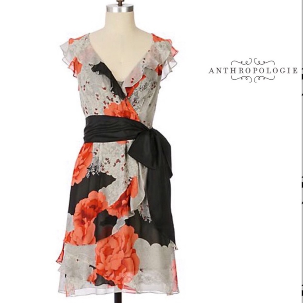 Moulinette Souers silk floral wrap dress